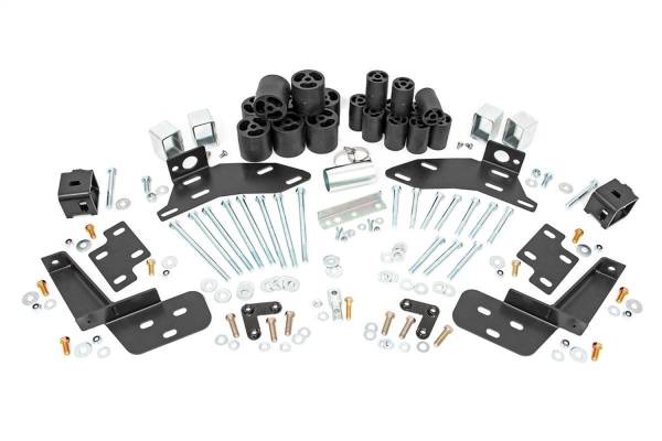Rough Country Lift Kits & Suspension | 1350 Offroad - Rough Country Body Lift Kit, 3-in Lift, Bumper Brackets, Steering Extension, Hardware - RC704 - Image 1