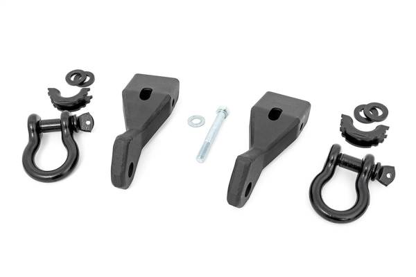 Rough Country Lift Kits & Suspension | 1350 Offroad - Rough Country Tow Hook To Shackle Conversion Kit, Standard D-ring, Rubber Isolators, Steel Construction - RS156 - Image 1