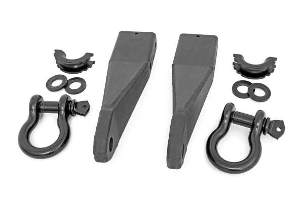 Rough Country Lift Kits & Suspension | 1350 Offroad - Rough Country Tow Hook To Shackle Conversion Kit, with D-Rings & Rubber Isolators, 3/4-in - RS159 - Image 1