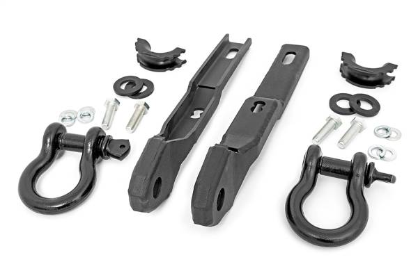 Rough Country Lift Kits & Suspension | 1350 Offroad - Rough Country Tow Hook To Shackle Conversion Kit, with D-Rings & Rubber Isolators, 3/4-in - RS160 - Image 1