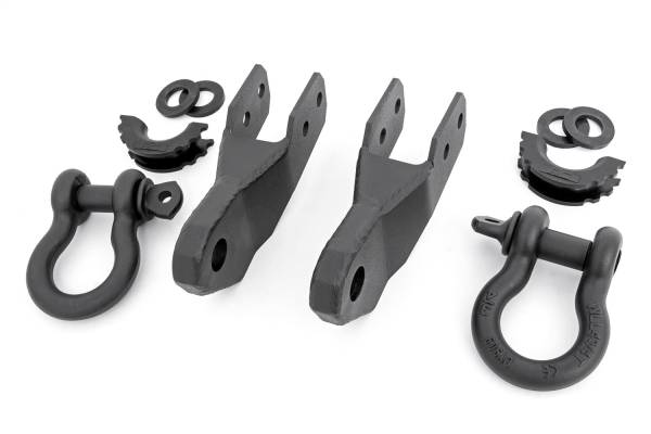 Rough Country Lift Kits & Suspension | 1350 Offroad - Rough Country Tow Hook To Shackle Conversion Kit, with D-Rings - RS167 - Image 1
