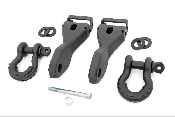 Rough Country Lift Kits & Suspension | 1350 Offroad - Rough Country Tow Hook To Shackle Conversion Kit, with D-Ring & Rubber Isolators - RS170 - Image 1