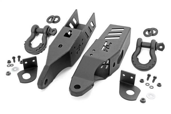 Rough Country Lift Kits & Suspension | 1350 Offroad - Rough Country Tow Hook To Shackle Conversion Kit, with Standard D-Ring & Rubber Isolators - RS172 - Image 1