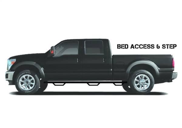 N-Fab Steps, Nerf Bars & Truck Accessories | 1350 Offroad - N-Fab Nerf Step 10-17 Dodge Ram 2500/3500 Crew Cab 8ft Bed - Gloss Black - Bed Access - 3in - D10115CC-6 - Image 1