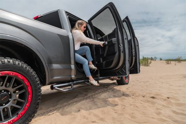 N-Fab Steps, Nerf Bars & Truck Accessories | 1350 Offroad - N-Fab Nerf Step 15-17 Ford F-150 SuperCrew 5.5ft Bed - Textured Black - Bed Access - 3in - F1596CC-6-TX - Image 1