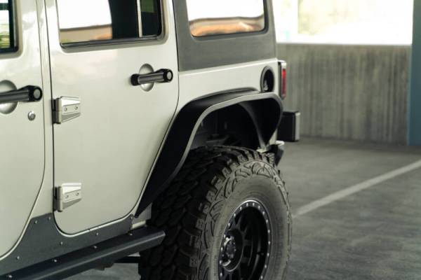 DV8 Offroad Bumpers & Jeep Accessories | 1350 Offroad - DV8 07-18 Jeep Wrangler JK Slim Fender Flares - FDJK-07 - Image 1