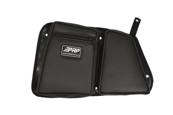 PRP Seats & Harnesses for Jeeps and Off-Road | 1350 Offroad - PRP Rear Door Bag with Knee Pad for Polaris RZR, Driver Side, Black - E40-210 - Image 1