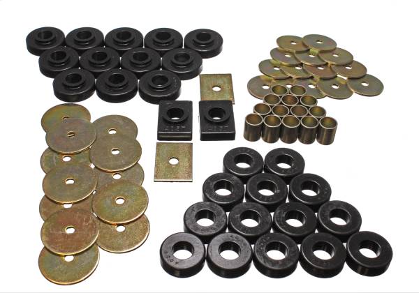 Energy Suspension Polyurethane Bushings | 1350 Offroad - Energy Suspension Body Mount Set, Black 3.4106G - Image 1
