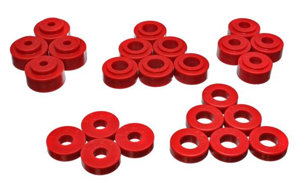 Energy Suspension Polyurethane Bushings | 1350 Offroad - Energy Suspension Body Mount Set, Red 3.4113R - Image 1