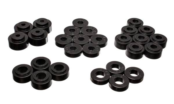 Energy Suspension Polyurethane Bushings | 1350 Offroad - Energy Suspension Body Mount Set, Black 3.4114G - Image 1