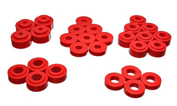 Energy Suspension Polyurethane Bushings | 1350 Offroad - Energy Suspension Body Mount Set, Red 3.4114R - Image 1