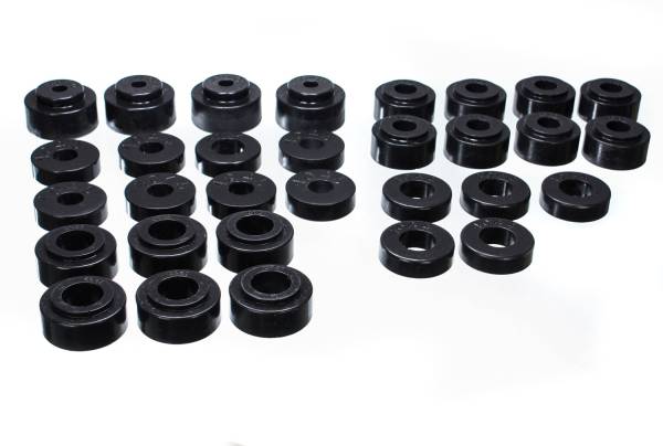 Energy Suspension Polyurethane Bushings | 1350 Offroad - Energy Suspension Body Mount Set, Black 3.4115G - Image 1