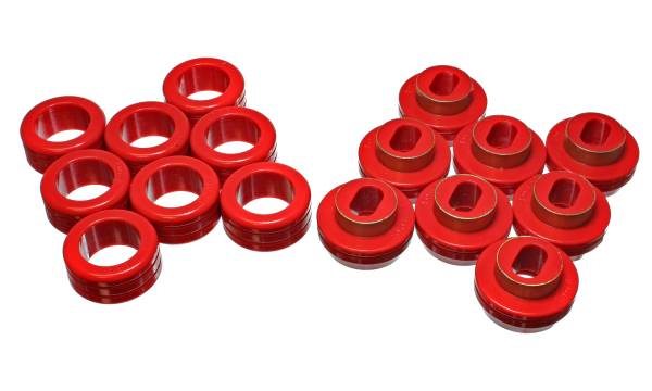 Energy Suspension Polyurethane Bushings | 1350 Offroad - Energy Suspension Body Cab Mount Set, Red 3.4121R - Image 1