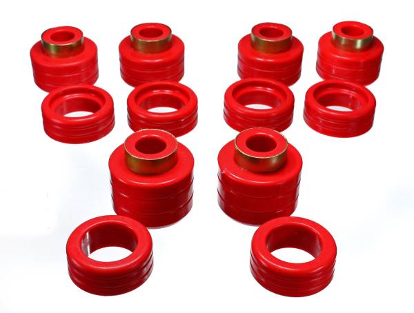 Energy Suspension Polyurethane Bushings | 1350 Offroad - Energy Suspension Body Cab Mount Set, Red 3.4123R - Image 1