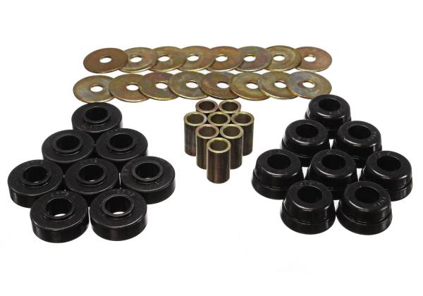 Energy Suspension Polyurethane Bushings | 1350 Offroad - Energy Suspension Body Mount Set, Black 3.4126G - Image 1