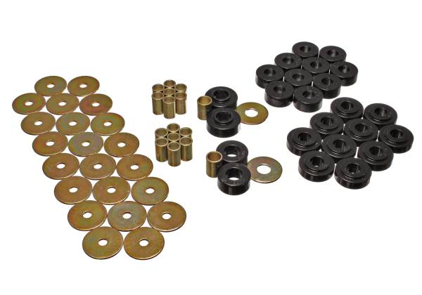 Energy Suspension Polyurethane Bushings | 1350 Offroad - Energy Suspension Body Mount Set, Black 3.4128G - Image 1