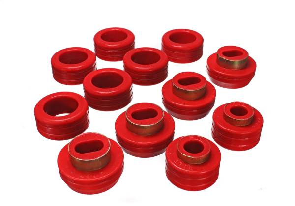 Energy Suspension Polyurethane Bushings | 1350 Offroad - Energy Suspension Body Cab Mount Set, Red 3.4130R - Image 1