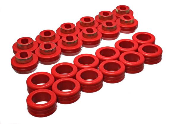 Energy Suspension Polyurethane Bushings | 1350 Offroad - Energy Suspension Body Cab Mount Set, Red 3.4132R - Image 1