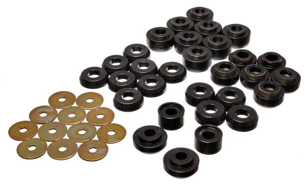 Energy Suspension Polyurethane Bushings | 1350 Offroad - Energy Suspension Body Mount Set, Black 3.4136G - Image 1