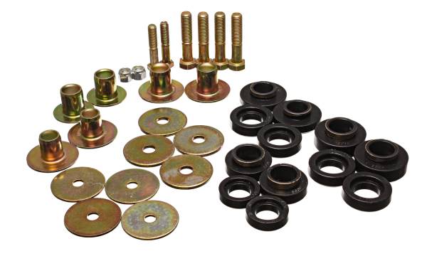 Energy Suspension Polyurethane Bushings | 1350 Offroad - Energy Suspension Body Mount Set, Black 3.4142G - Image 1