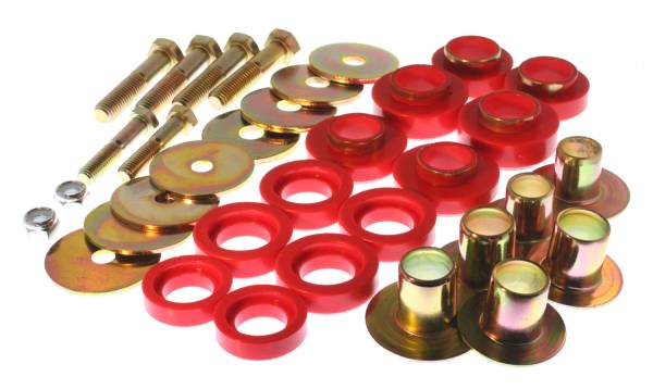 Energy Suspension Polyurethane Bushings | 1350 Offroad - Energy Suspension Body Mount Set, Red 3.4142R - Image 1