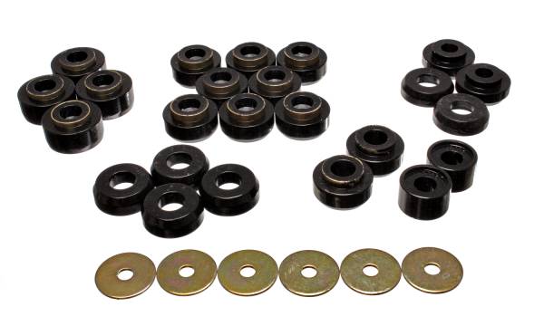 Energy Suspension Polyurethane Bushings | 1350 Offroad - Energy Suspension Body Mount Set, Black 3.4145G - Image 1