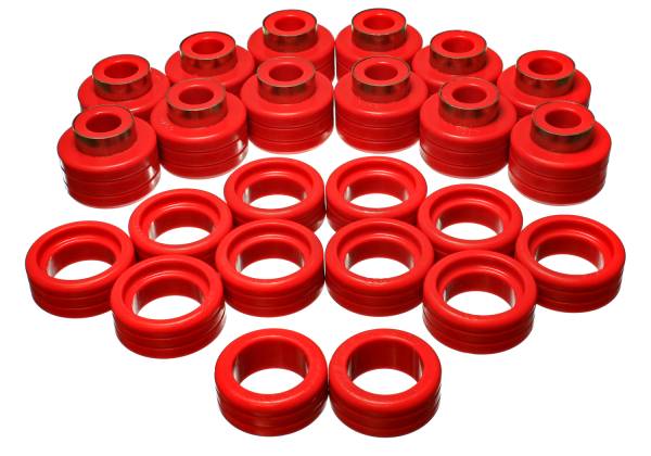 Energy Suspension Polyurethane Bushings | 1350 Offroad - Energy Suspension Body Cab Mount Set, Red 3.4148R - Image 1