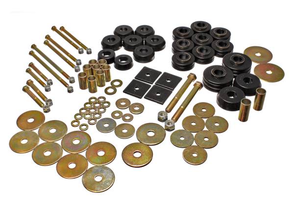 Energy Suspension Polyurethane Bushings | 1350 Offroad - Energy Suspension Body Mount Set, Black 3.4149G - Image 1