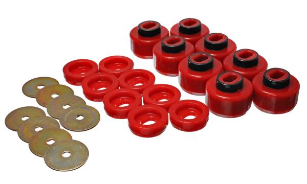 Energy Suspension Polyurethane Bushings | 1350 Offroad - Energy Suspension Body Cab Mount Set, Red 3.4150R - Image 1