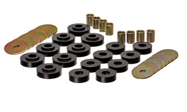 Energy Suspension Polyurethane Bushings | 1350 Offroad - Energy Suspension Body Mount Set, Black 3.4152G - Image 1
