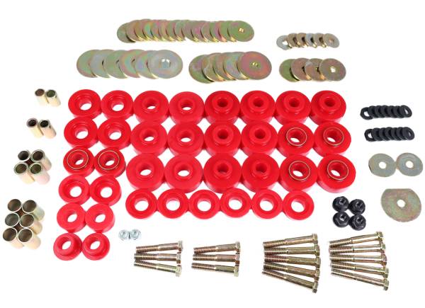 Energy Suspension Polyurethane Bushings | 1350 Offroad - Energy Suspension Body Mount Set, Red 3.4172R - Image 1