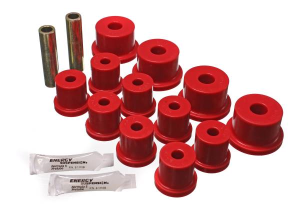 Energy Suspension Polyurethane Bushings | 1350 Offroad - Energy Suspension Leaf Spring Bushing Set, Red 4.2101R - Image 1