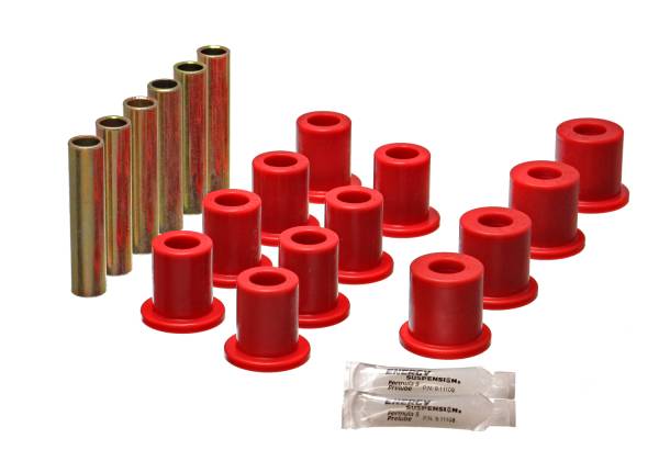 Energy Suspension Polyurethane Bushings | 1350 Offroad - Energy Suspension Leaf Spring Bushing Set, Red 4.2119R - Image 1
