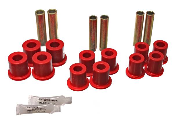 Energy Suspension Polyurethane Bushings | 1350 Offroad - Energy Suspension Leaf Spring Bushing Set, Red 4.2140R - Image 1