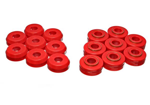 Energy Suspension Polyurethane Bushings | 1350 Offroad - Energy Suspension Body Cab Mount Set, Red 4.4101R - Image 1