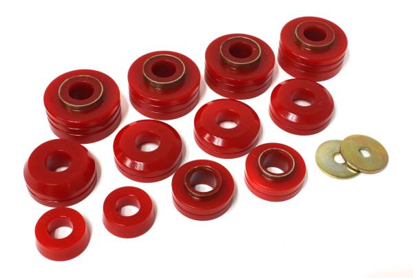 Energy Suspension Polyurethane Bushings | 1350 Offroad - Energy Suspension Body Cab Mount Set, Red 4.4104R - Image 1