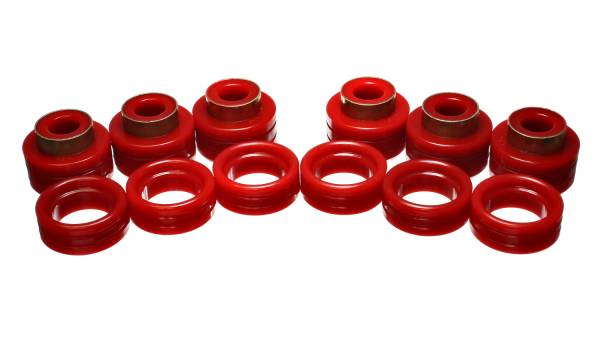 Energy Suspension Polyurethane Bushings | 1350 Offroad - Energy Suspension Body Cab Mount Set, Red 5.4107R - Image 1
