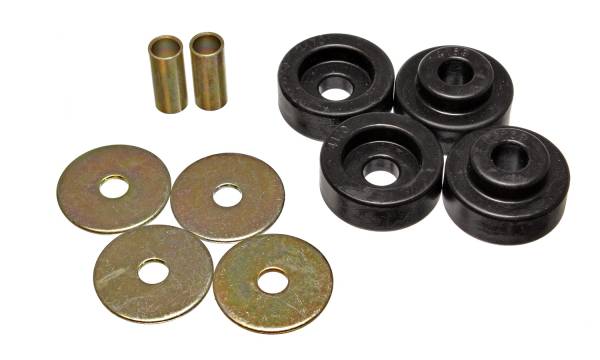 Energy Suspension Polyurethane Bushings | 1350 Offroad - Energy Suspension Torsion Bar Crossmember Mount Bushing Set, Black 5.4110G - Image 1