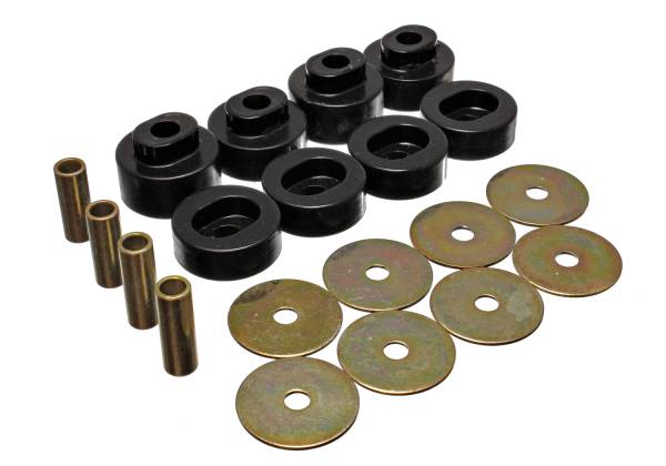 Energy Suspension Polyurethane Bushings | 1350 Offroad - Energy Suspension Body Mount Set, Black 5.4111G - Image 1
