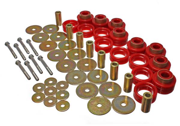 Energy Suspension Polyurethane Bushings | 1350 Offroad - Energy Suspension Body Mount Set, Red 5.4112R - Image 1