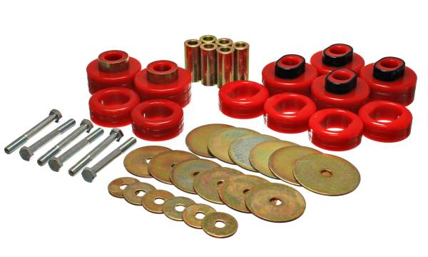 Energy Suspension Polyurethane Bushings | 1350 Offroad - Energy Suspension Body Cab Mount Set, Red 5.4116R - Image 1