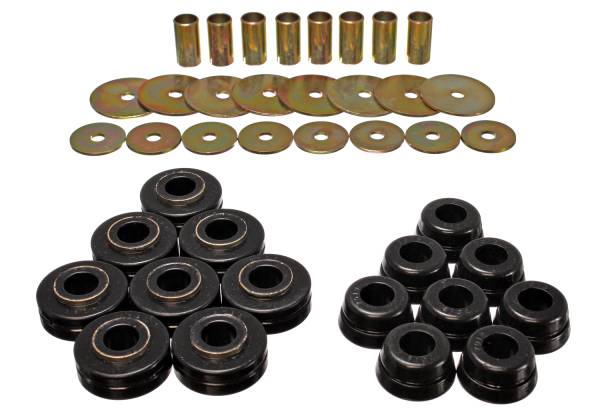 Energy Suspension Polyurethane Bushings | 1350 Offroad - Energy Suspension Body Mount Set, Black 6.4101G - Image 1