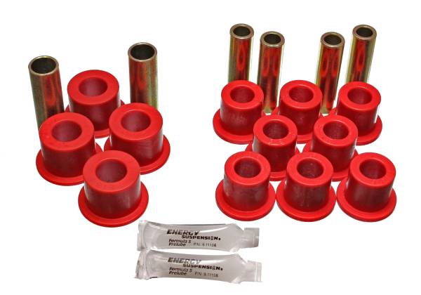 Energy Suspension Polyurethane Bushings | 1350 Offroad - Energy Suspension Leaf Spring Bushing Set, Red 7.2102R - Image 1