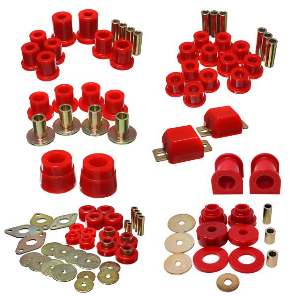 Energy Suspension Polyurethane Bushings | 1350 Offroad - Energy Suspension Hyper-Flex System, Red 8.18119R - Image 1