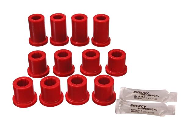Energy Suspension Polyurethane Bushings | 1350 Offroad - Energy Suspension Leaf Spring Bushing Set, Red 8.2102R - Image 1