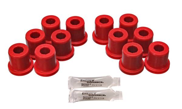 Energy Suspension Polyurethane Bushings | 1350 Offroad - Energy Suspension Leaf Spring Bushing Set, Red 8.2106R - Image 1