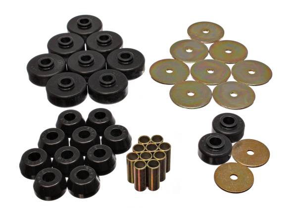 Energy Suspension Polyurethane Bushings | 1350 Offroad - Energy Suspension Body Mount Set, Black 8.4102G - Image 1