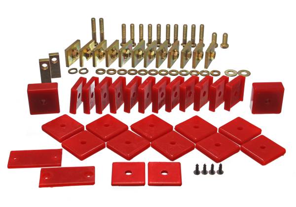Energy Suspension Polyurethane Bushings | 1350 Offroad - Energy Suspension Body Mount Set, Red 8.4104R - Image 1