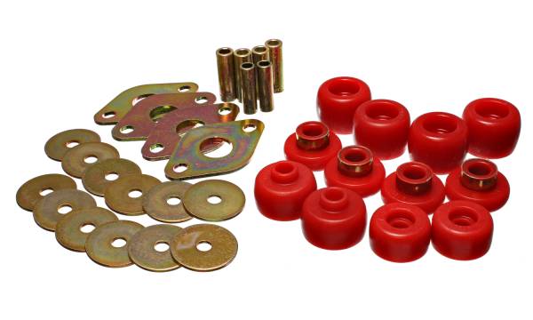 Energy Suspension Polyurethane Bushings | 1350 Offroad - Energy Suspension Body Cab Mount Set, Red 8.4105R - Image 1