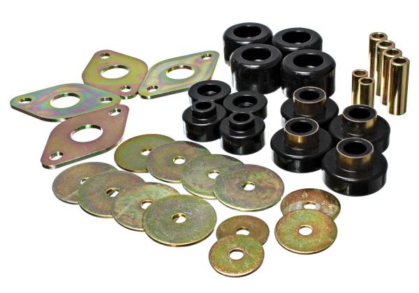 Energy Suspension Polyurethane Bushings | 1350 Offroad - Energy Suspension Body Mount Set, Black 8.4109G - Image 1